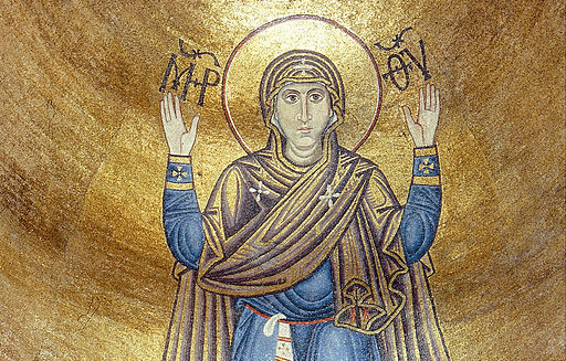 Mosaikbild der betenden "Gottesmutter" Maria, Sophienkathedrale Kiew