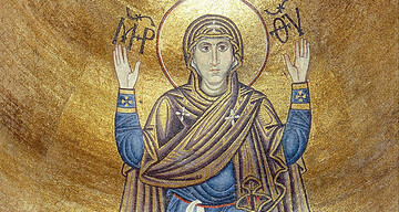 Mosaikbild der betenden "Gottesmutter" Maria, Sophienkathedrale Kiew