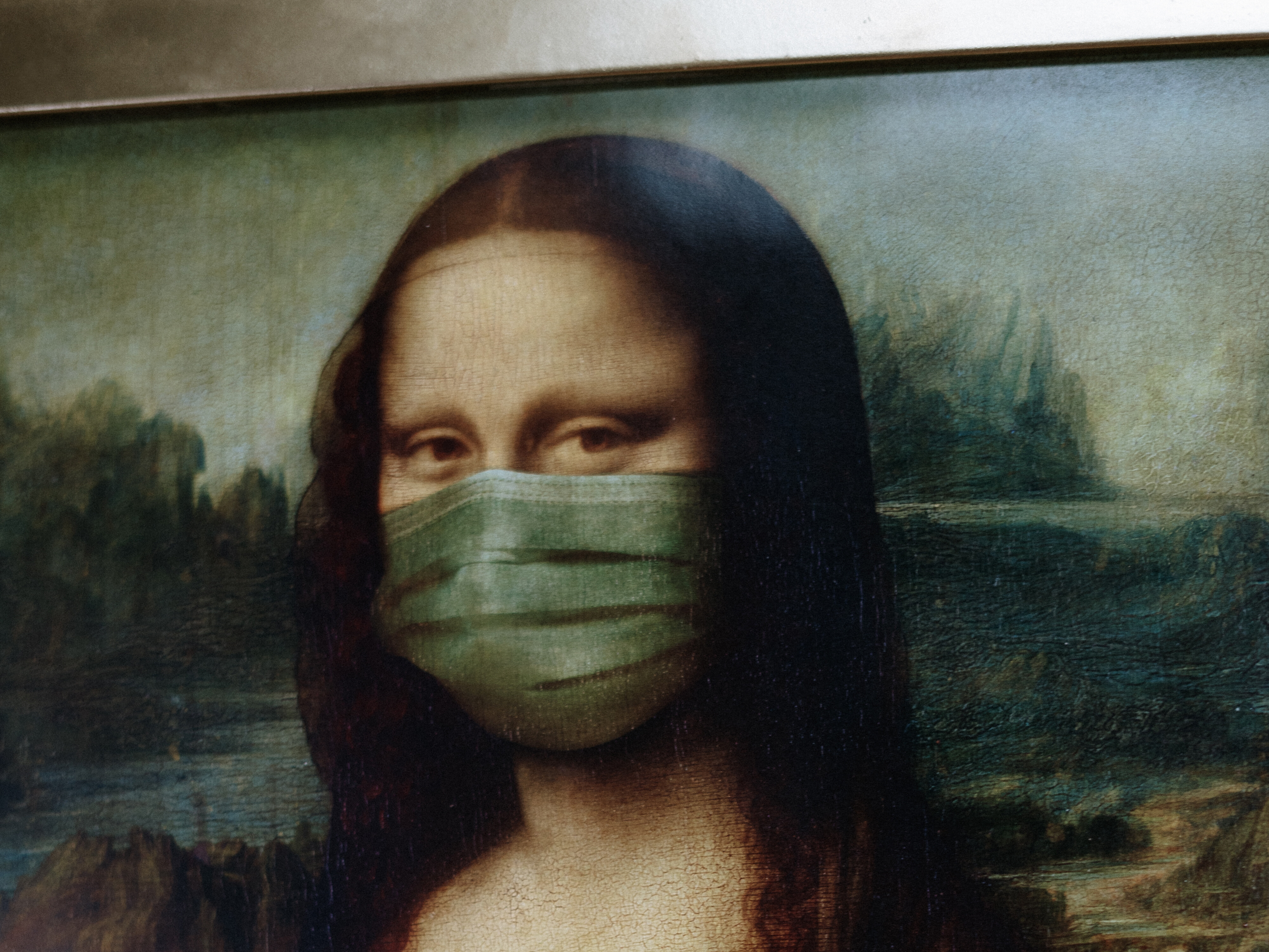 Sicher feiern in der EmK Linz Mona Lisa mit Maske