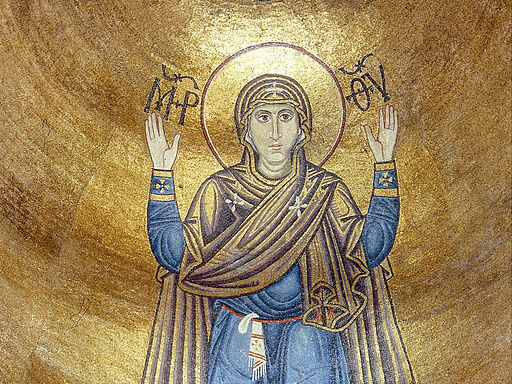 Mosaikbild der betenden "Gottesmutter" Maria, Sophienkathedrale Kiew