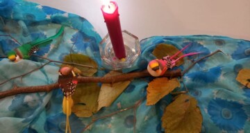 Vögel, Licht, gestaltete Mitte