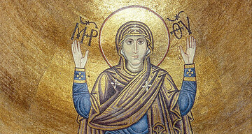 Mosaikbild der betenden "Gottesmutter" Maria, Sophienkathedrale Kiew