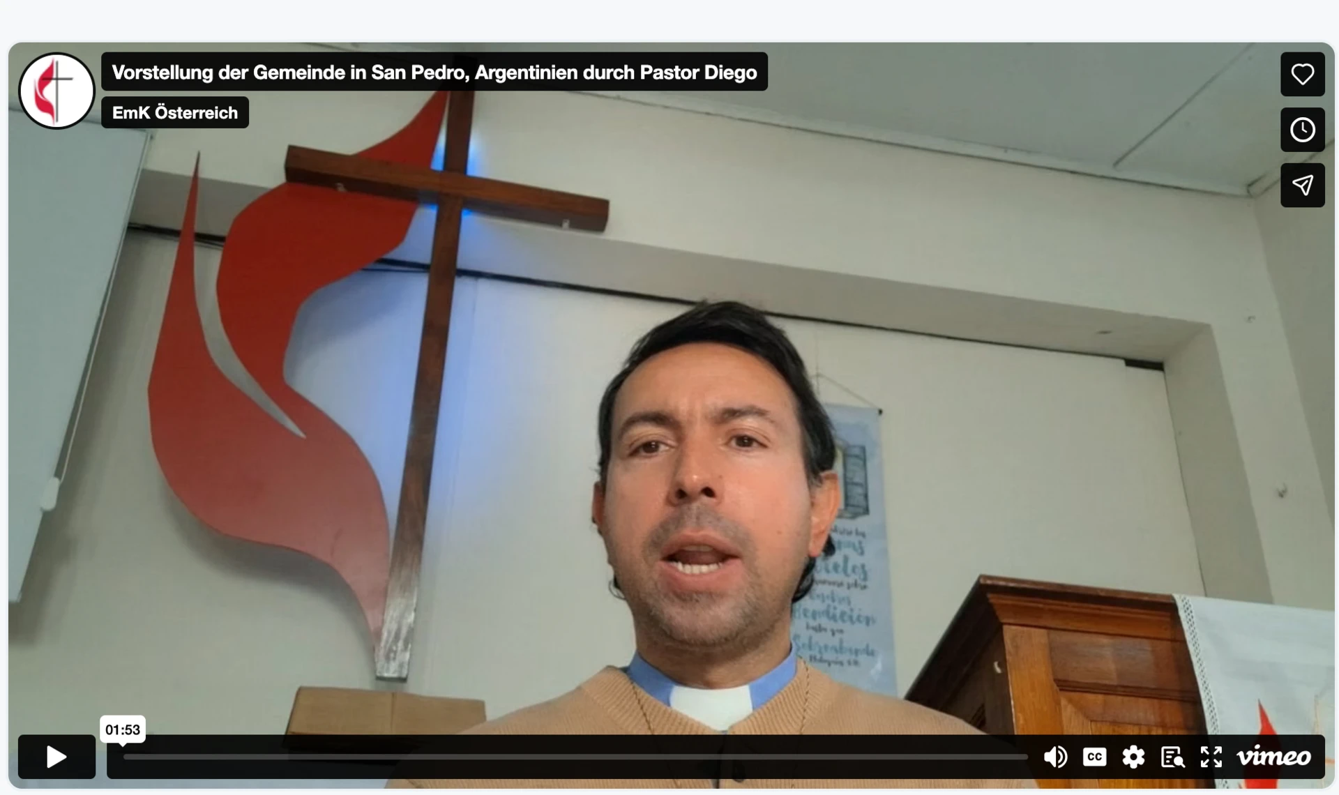 Vorstellung der Gemeinde in San Pedro, Argentinien durch Pastor Diego