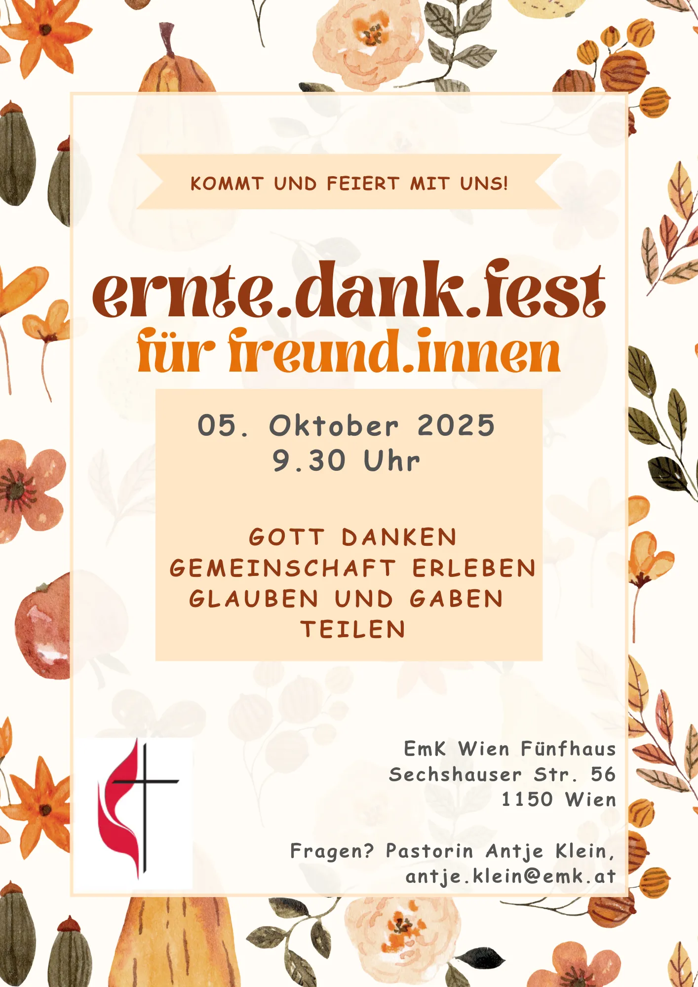 Erntedank 2025 in Wien Fünfhaus