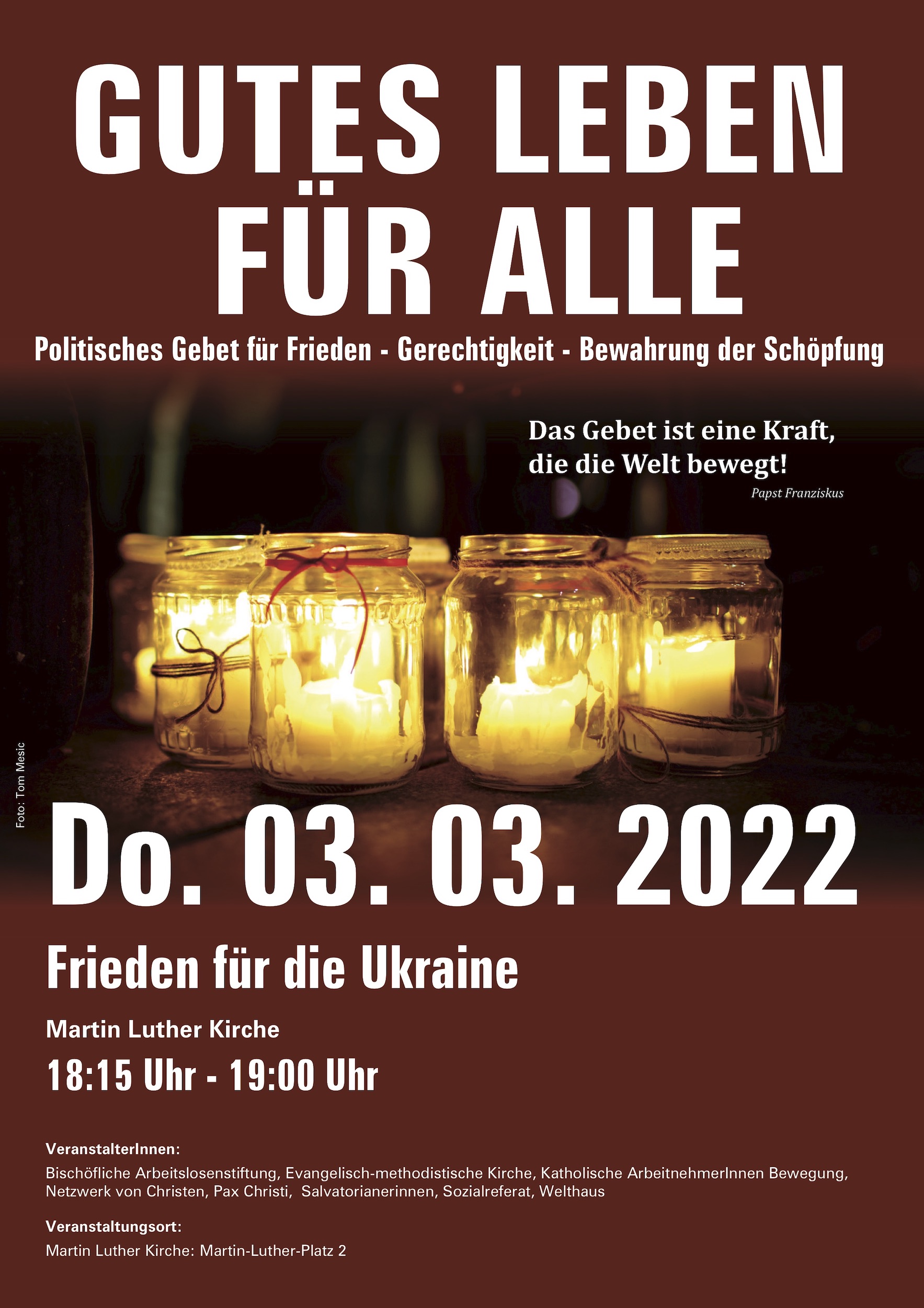 „Gutes Leben für alle“ Gebet März 2022
